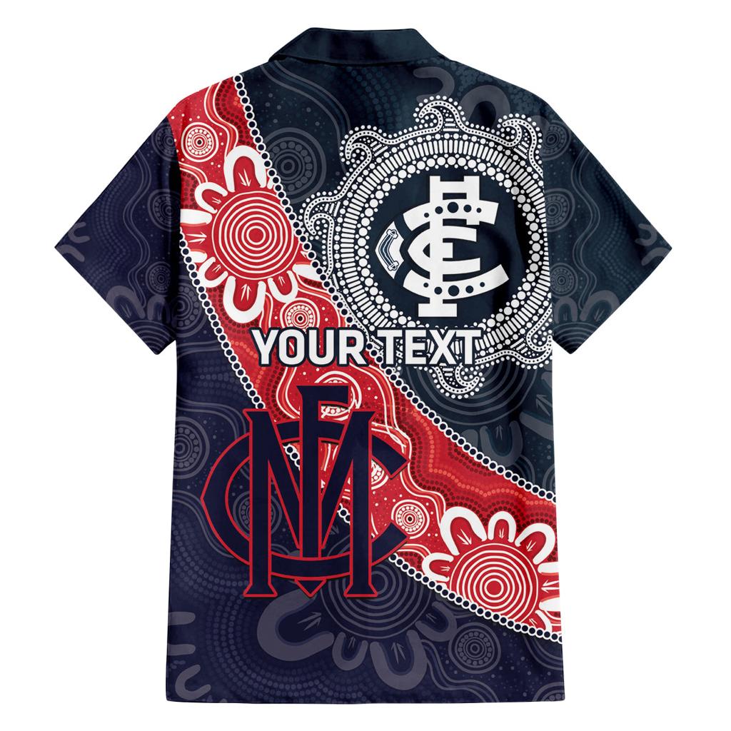 Personalised Demons And Blues Football Family Matching Summer Maxi Dress and Hawaiian Shirt Aboriginal Art