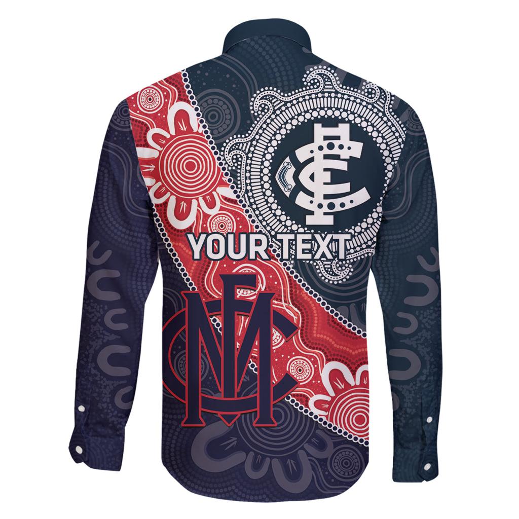 Personalised Demons And Blues Football Family Matching Tank Maxi Dress and Hawaiian Shirt Aboriginal Art