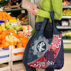 Personalised Demons And Blues Football Grocery Bag Aboriginal Art
