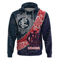 Personalised Demons And Blues Football Hoodie Aboriginal Art