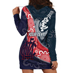 Personalised Demons And Blues Football Hoodie Dress Aboriginal Art