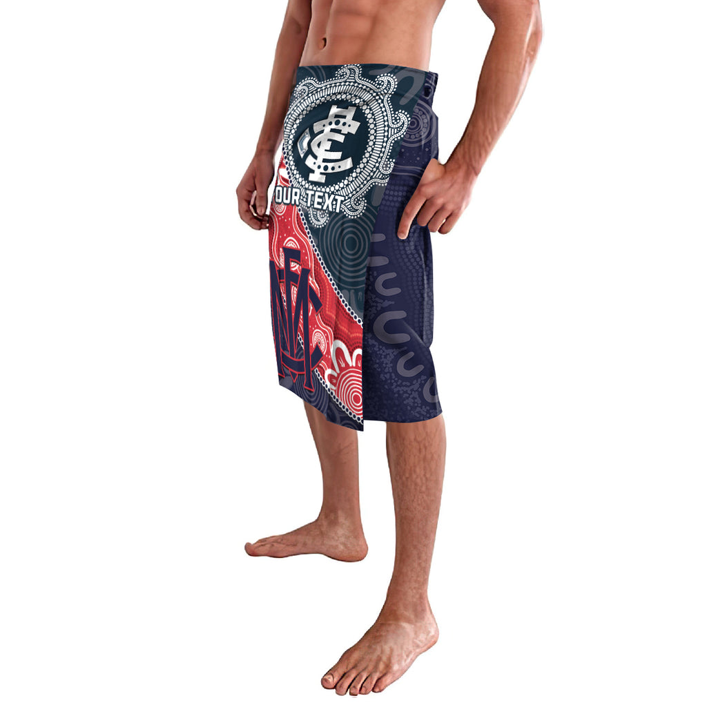 Personalised Demons And Blues Football Lavalava Aboriginal Art