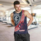 Personalised Demons And Blues Football Men Tank Top Aboriginal Art