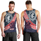Personalised Demons And Blues Football Men Tank Top Aboriginal Art
