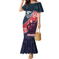 Personalised Demons And Blues Football Mermaid Dress Aboriginal Art