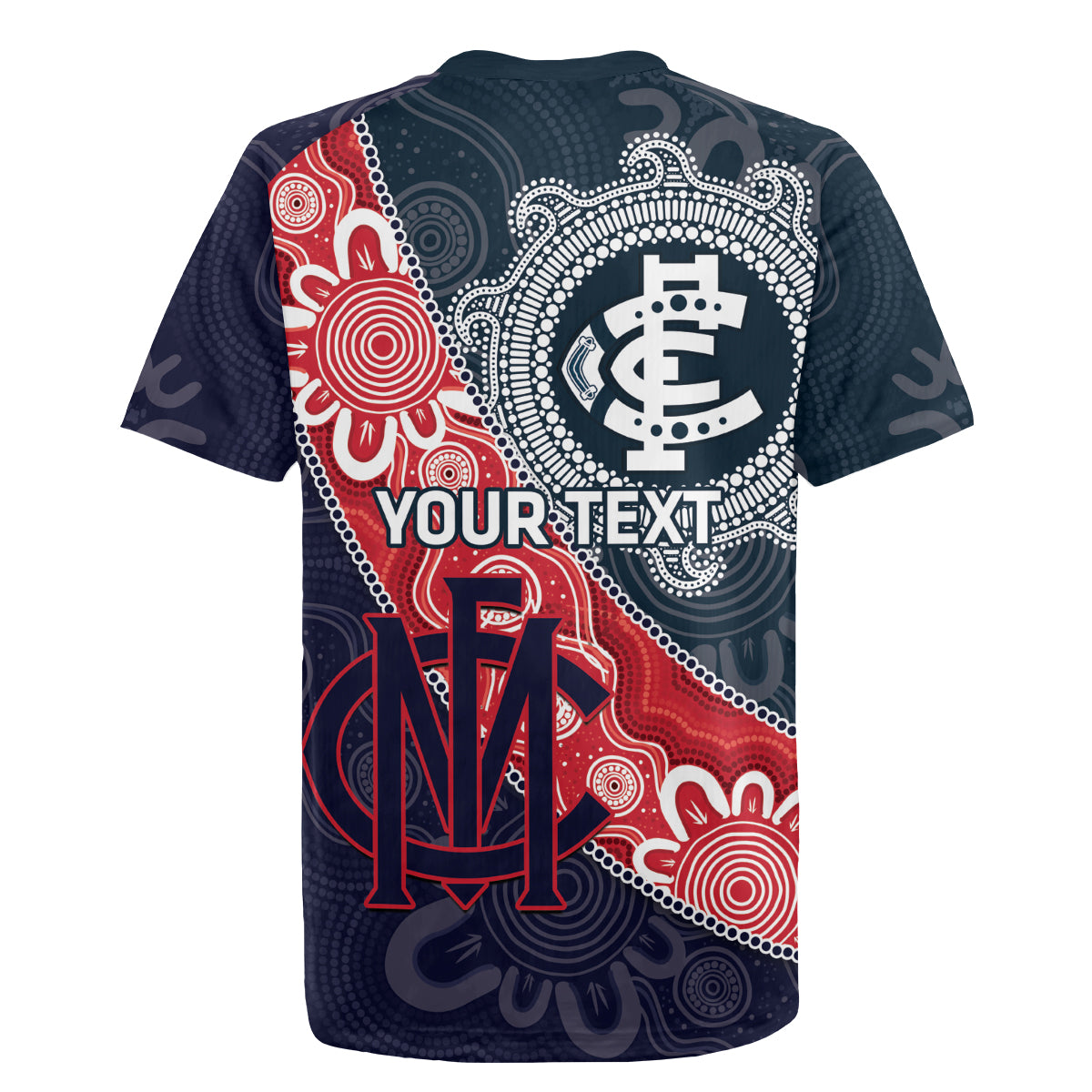 Personalised Demons And Blues Football Rugby Jersey Aboriginal Art