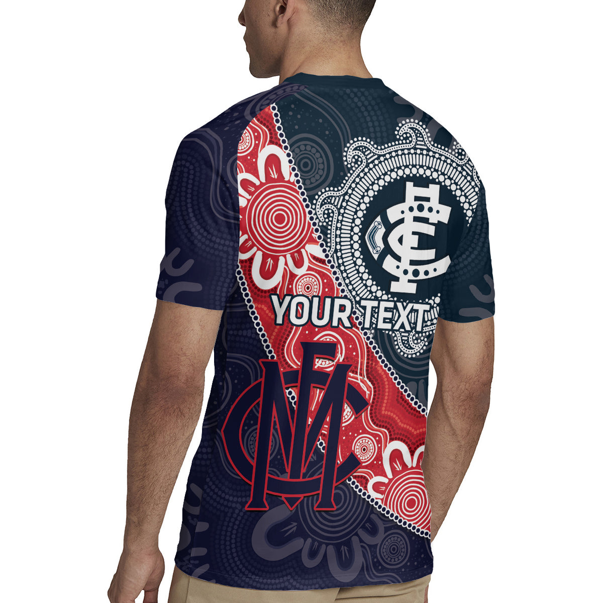 Personalised Demons And Blues Football Rugby Jersey Aboriginal Art