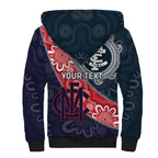 Personalised Demons And Blues Football Sherpa Hoodie Aboriginal Art