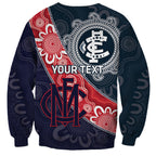 Personalised Demons And Blues Football Sweatshirt Aboriginal Art