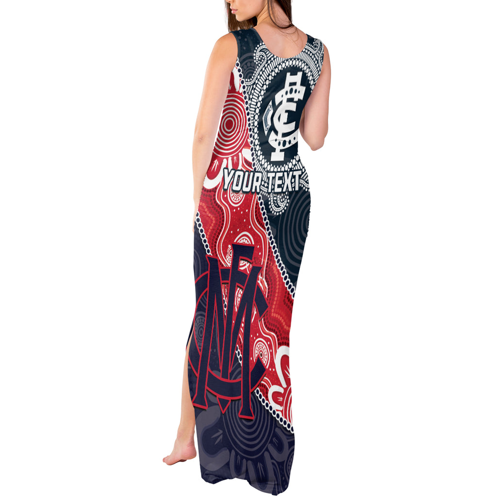 Personalised Demons And Blues Football Tank Maxi Dress Aboriginal Art