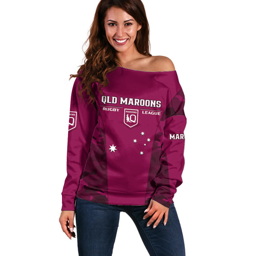 qld-rugby-off-shoulder-sweater-go-maroons-camouflage-sporty-style