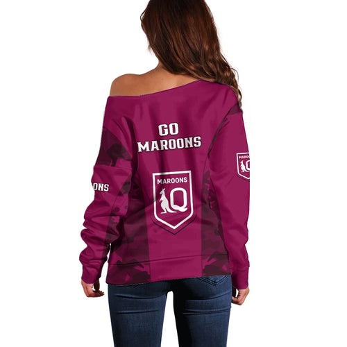 qld-rugby-off-shoulder-sweater-go-maroons-camouflage-sporty-style