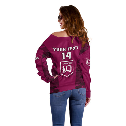 personalised-qld-rugby-off-shoulder-sweater-go-maroons-camouflage-sporty-style