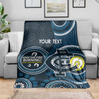 Custom AFL Carlton NAIDOC Week Blanket Keep The Fire Burning Indigenous Art