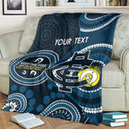 Custom AFL Carlton NAIDOC Week Blanket Keep The Fire Burning Indigenous Art