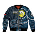 Custom AFL Carlton NAIDOC Week Bomber Jacket Keep The Fire Burning Indigenous Art