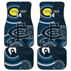 Custom AFL Carlton NAIDOC Week Car Mats Keep The Fire Burning Indigenous Art