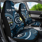 Custom AFL Carlton NAIDOC Week Car Seat Cover Keep The Fire Burning Indigenous Art