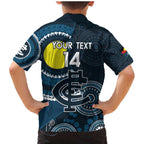 Custom AFL Carlton NAIDOC Week Family Matching Mermaid Dress and Hawaiian Shirt Keep The Fire Burning Indigenous Art