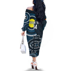 Custom AFL Carlton NAIDOC Week Family Matching Off The Shoulder Long Sleeve Dress and Hawaiian Shirt Keep The Fire Burning Indigenous Art