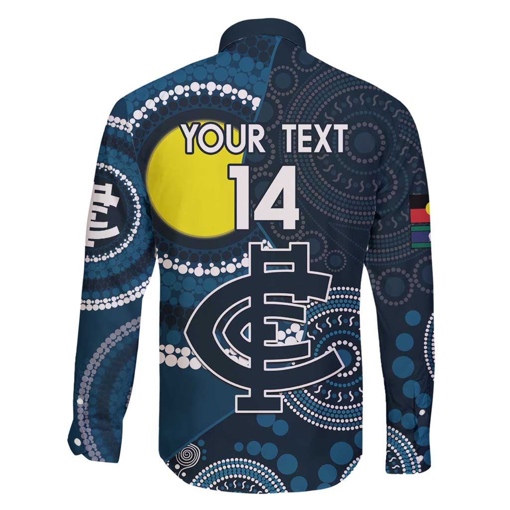 Custom AFL Carlton NAIDOC Week Family Matching Tank Maxi Dress and Hawaiian Shirt Keep The Fire Burning Indigenous Art