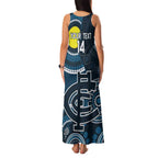 Custom AFL Carlton NAIDOC Week Family Matching Tank Maxi Dress and Hawaiian Shirt Keep The Fire Burning Indigenous Art