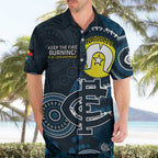 Custom AFL Carlton NAIDOC Week Hawaiian Shirt Keep The Fire Burning Indigenous Art
