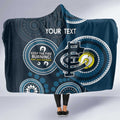 Custom AFL Carlton NAIDOC Week Hooded Blanket Keep The Fire Burning Indigenous Art