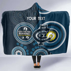 Custom AFL Carlton NAIDOC Week Hooded Blanket Keep The Fire Burning Indigenous Art