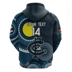 Custom AFL Carlton NAIDOC Week Hoodie Keep The Fire Burning Indigenous Art