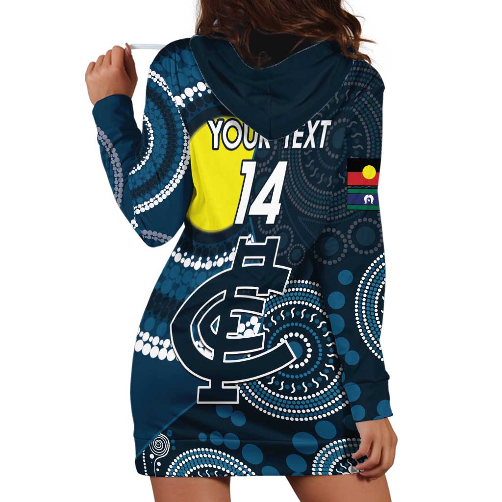 Custom AFL Carlton NAIDOC Week Hoodie Dress Keep The Fire Burning Indigenous Art