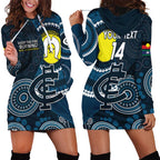 Custom AFL Carlton NAIDOC Week Hoodie Dress Keep The Fire Burning Indigenous Art