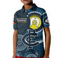 Custom AFL Carlton NAIDOC Week Kid Polo Shirt Keep The Fire Burning Indigenous Art