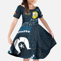 Custom AFL Carlton NAIDOC Week Kid Short Sleeve Dress Keep The Fire Burning Indigenous Art