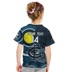 Custom AFL Carlton NAIDOC Week Kid T Shirt Keep The Fire Burning Indigenous Art