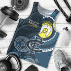 Custom AFL Carlton NAIDOC Week Men Tank Top Keep The Fire Burning Indigenous Art