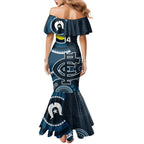 Custom AFL Carlton NAIDOC Week Mermaid Dress Keep The Fire Burning Indigenous Art