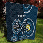 Custom AFL Carlton NAIDOC Week Quilt Keep The Fire Burning Indigenous Art