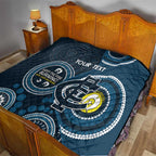 Custom AFL Carlton NAIDOC Week Quilt Keep The Fire Burning Indigenous Art