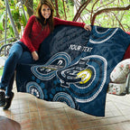 Custom AFL Carlton NAIDOC Week Quilt Keep The Fire Burning Indigenous Art