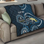 Custom AFL Carlton NAIDOC Week Quilt Keep The Fire Burning Indigenous Art