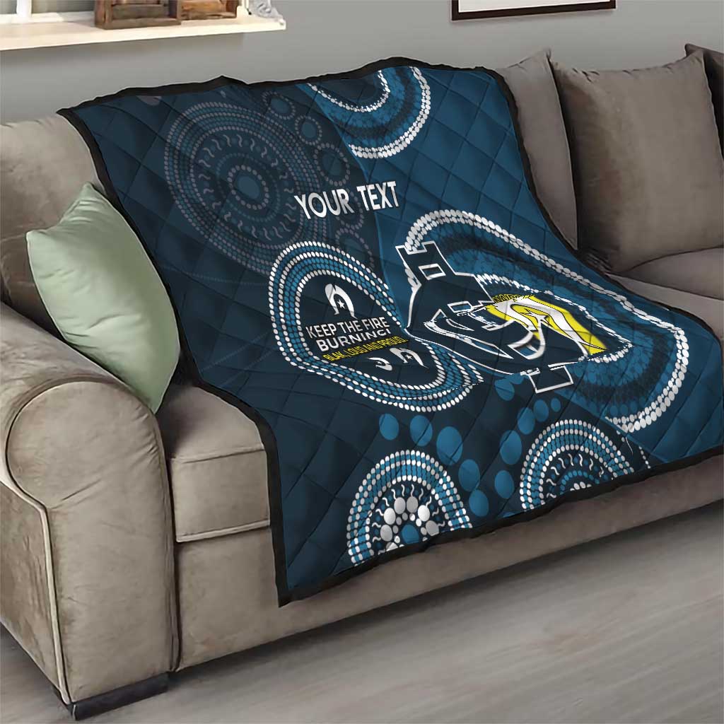 Custom AFL Carlton NAIDOC Week Quilt Keep The Fire Burning Indigenous Art