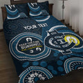 Custom AFL Carlton NAIDOC Week Quilt Bed Set Keep The Fire Burning Indigenous Art