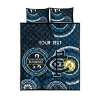 Custom AFL Carlton NAIDOC Week Quilt Bed Set Keep The Fire Burning Indigenous Art