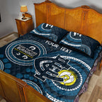Custom AFL Carlton NAIDOC Week Quilt Bed Set Keep The Fire Burning Indigenous Art