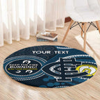 Custom AFL Carlton NAIDOC Week Round Carpet Keep The Fire Burning Indigenous Art