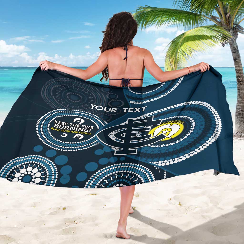 Custom AFL Carlton NAIDOC Week Sarong Keep The Fire Burning Indigenous Art