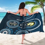 Custom AFL Carlton NAIDOC Week Sarong Keep The Fire Burning Indigenous Art