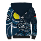 Custom AFL Carlton NAIDOC Week Sherpa Hoodie Keep The Fire Burning Indigenous Art