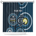 Custom AFL Carlton NAIDOC Week Shower Curtain Keep The Fire Burning Indigenous Art